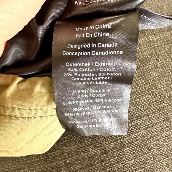 Women's Danier green jacket with black leather detailing - size XS - Picture 7 of 9